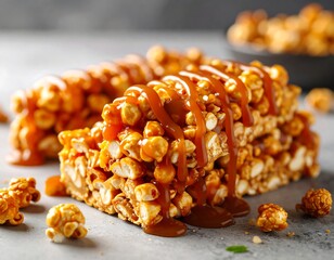 Caramel Popcorn Bars with Sweet Treat. (1)
