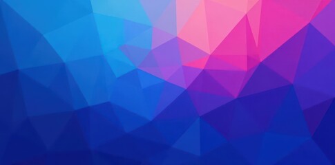 Vibrant blue polygonal abstract art, gradient hues , design, bright