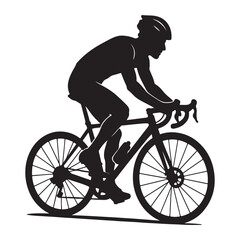 Obraz premium cyclist silhouette vector