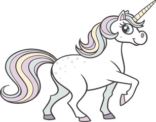 enchanted unicorn with horn dream design
