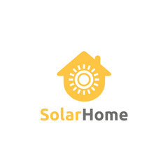 Solar Home Logo Design Vector
