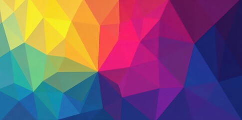 Obraz premium Abstract rainbow geometric shapes background, vibrant color gradients , abstract, illusion