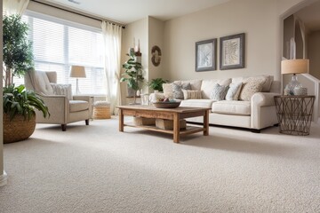 Comfortable Beige Living Room Floor