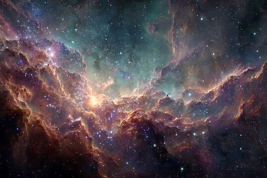 High resolution nebula galaxy space stars cosmic dust cloud wallpaper background for desktop and mobile phones