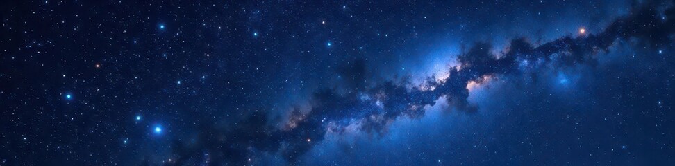 Fototapeta premium Dense starry sky with twinkling celestial bodies, celestial, cosmos, night