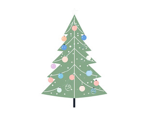 Obraz premium christmas tree isolated on white