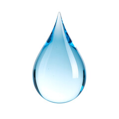 Water Droplet: A pristine, isolated droplet of clear water, captured in exquisite detail, showcasing its smooth surface and delicate form.