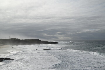 storm clouds over the sea