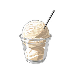 Ice cream in the cup