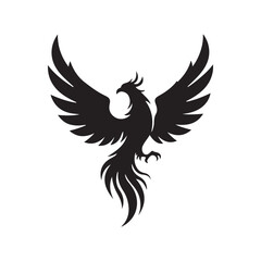 Obraz premium Phoenix vector icon illustration design template on white background