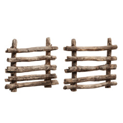 Obraz premium Two wooden slats with a gap between them