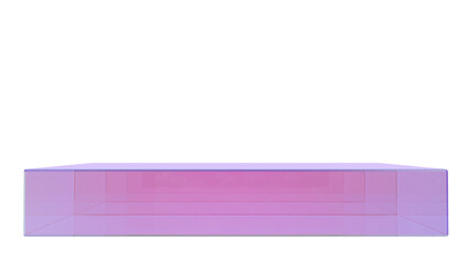 3D Render a purple and pink box with a white background