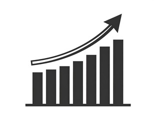 Growing graph icon