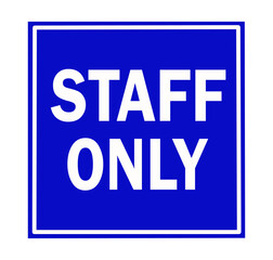 staff only entry stock vector illustration on white background