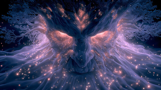 Norse Mythology・Ymir's Frost Skeleton Pivot | Giant Ice Skeleton in Void, Marrow Leaking Galactic Spirals, Runes in Rib Crystals, Yggdrasil Roots in Skull, Frost Forming Valhalla