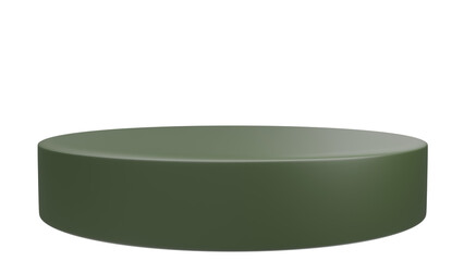 3D Render a green table with a white background