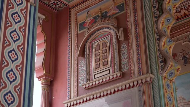 detail of the grand palace in patrika gate jaipur