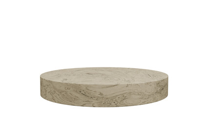 3D Render a round table with a marble top