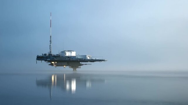 Floating Platform in a Silent Void with Low Frequency Hum