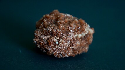 The mineral aragonite on dark background