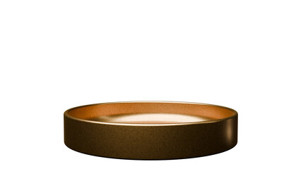 3D Render a gold ring with a thin center