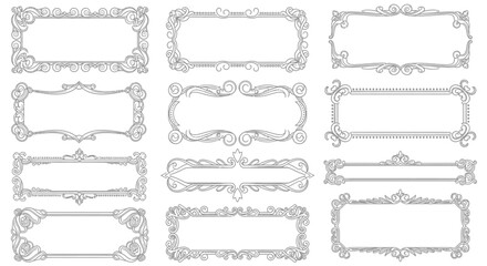 set of decorative elements