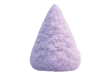 3d rendering of a purple fluffy cone shape on a transparent background, perfect for creative projects