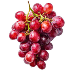 Fototapeta premium Bunch of red grapes are hanging from a stem