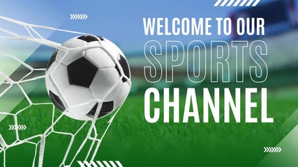 Dynamic welcome video intro for sports channel with energetic motion graphics.