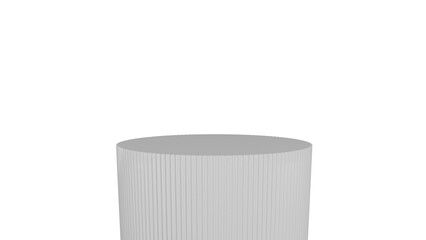 3D Render a white vase with a black base