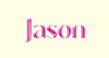 Jason name. European Name illustration. Colorful gradient graphic vector typography with removable background. 3D Separate european name.