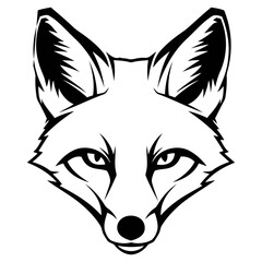 Vector Fox Head Silhouette Design for Logos and Branding