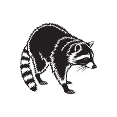 raccoon vector silhouette clip art logo design illustration. raccoon icons set collections. © MdBadal
