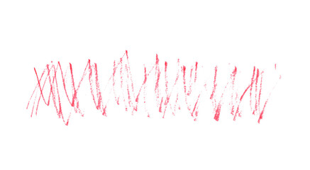 Red pencil hand writing rhythm set on transparent background