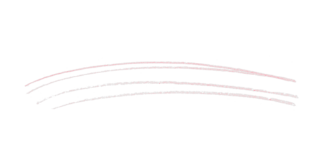 Pink pencil hand writing rhythm set on transparent background