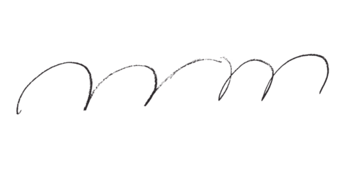 Black pencil hand writing strokes set on transparent background