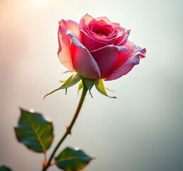 red rose with water drops