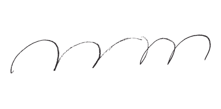 Black pencil hand writing strokes set on transparent background