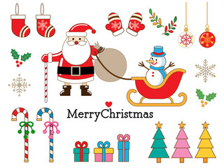 クリスマス■サンタクロースとクリスマス素材