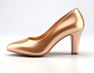 Rose Gold High Heel Shoe, Elegant, Polished, Fashionable.