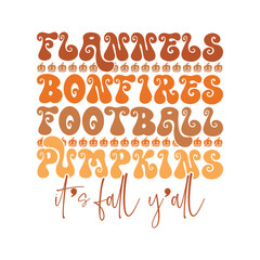 Flannels Bonfires Football Pumpkins - It's Fall Y'all SVG, Seasonal SVG Cut Files, Happy Fall Y'all - Complete Season SVG Kit