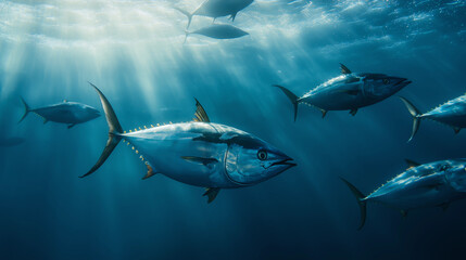 Naklejka premium Tuna in the ocean