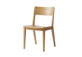 Light brown wooden chair simple contemporary design minimalist style interior decor furniture