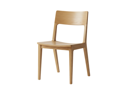Light brown wooden chair simple contemporary design minimalist style interior decor furniture