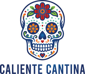 Vintage cowboy skull in neck scarf and skeleton hands holding guns isolated vector illustration