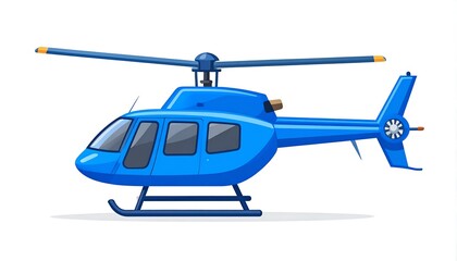 Blue Helicopter Illustration