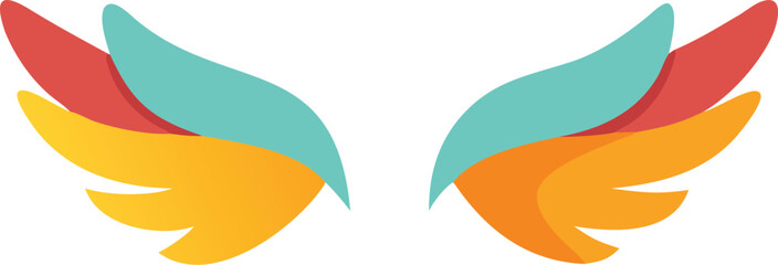 Obraz premium Icon of a Simple Ray with Flat Wings