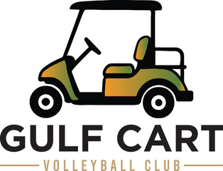 golf cart logo elements, golf cart logo vector template