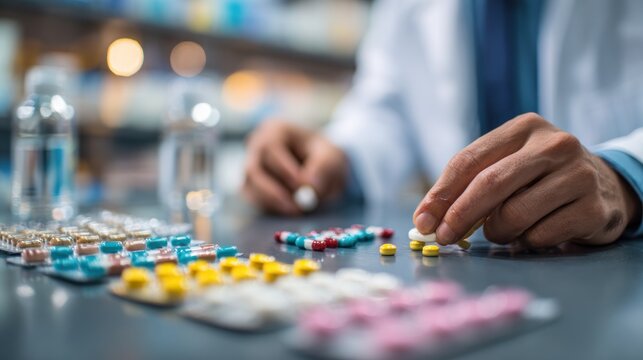 Doctor handling medicine