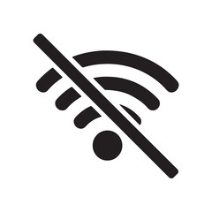 No WiFi Connection Signal Icon Vector